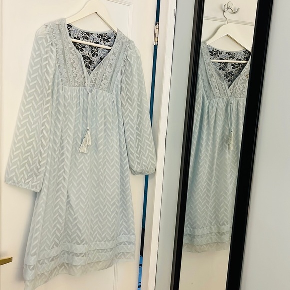 Light blue boho chic dress - Picture 8 of 9